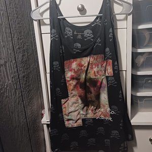 transparent skull tank top